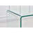 Transparent End Table,Tempered Clear Bent Glass Sidetable, Table