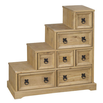 Dean Solid Wood 79 cm W Chest of 7 Drawers