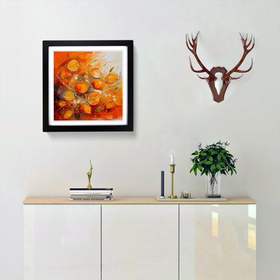 Orange Fruit Abstract Expressionism No.2 - Framed Print