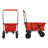 Zenithen Steel Large Folding Sports Camping Utility Yard Cart Portable Wagon With X-Large All Terrain Wheels, Red