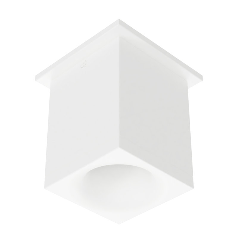 Plafonnier encastré 5 lumières Zoron Square, Arc blanc, H 5 po x l 3,63 po x P 3,63 po