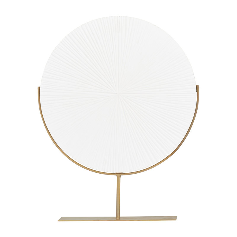 Sculpture décorative Vonny, Blanc, H 22,85 po x l 18,4 po x P 4,1 po