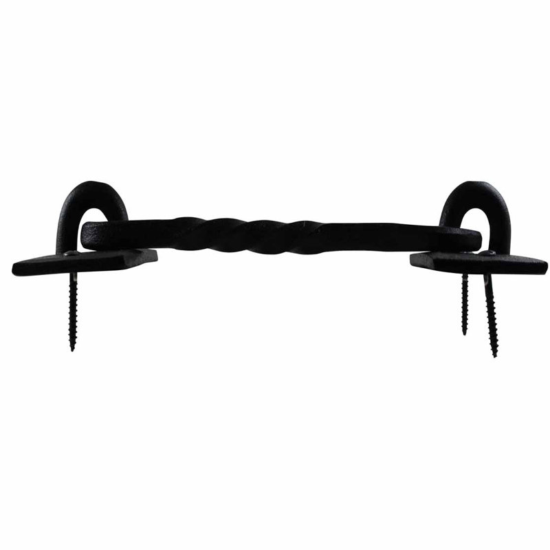 6.5" Black Wrought Iron Hook and Eye Door Latch