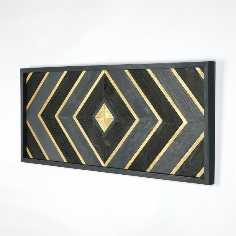 Glam Abstract Wall Decor on Solid Wood