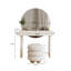 Meuble-lavabo minimaliste blanc 39,37 po avec miroir et tabouret