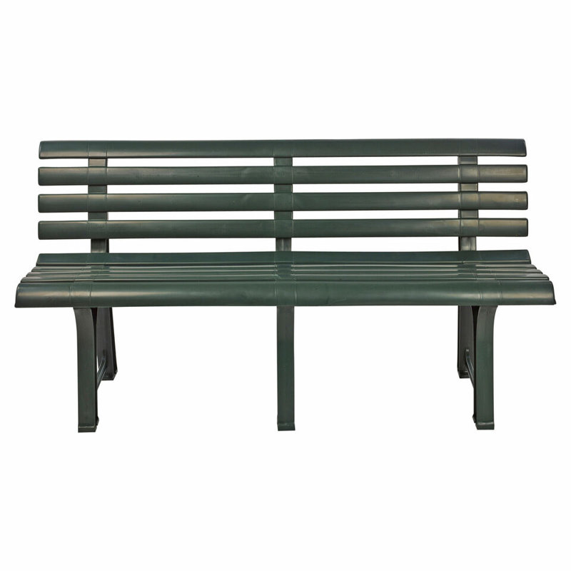 Plastic Garden Bench, Green