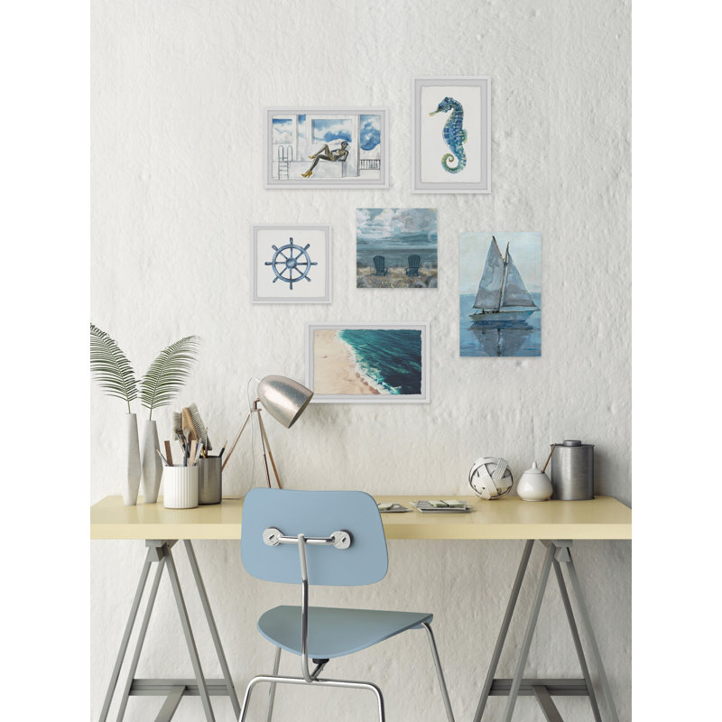 Beach Adventure Todos son Azules Hexaptych