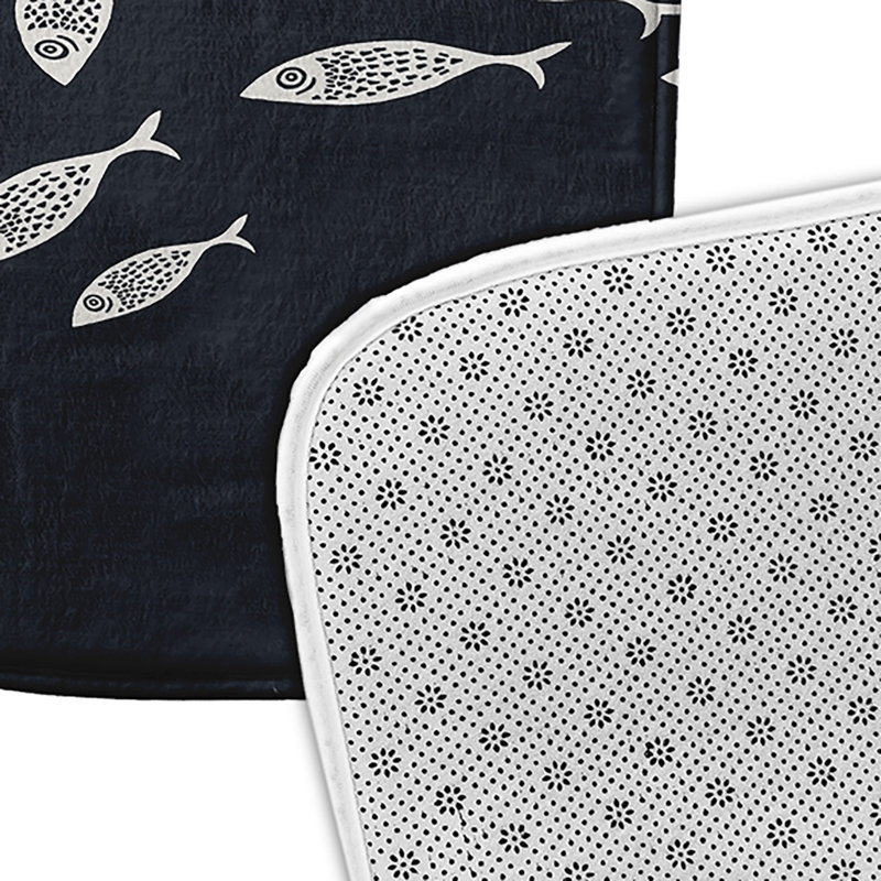 Tapis de bain Beach, L 17 po x L 24 po, Noir