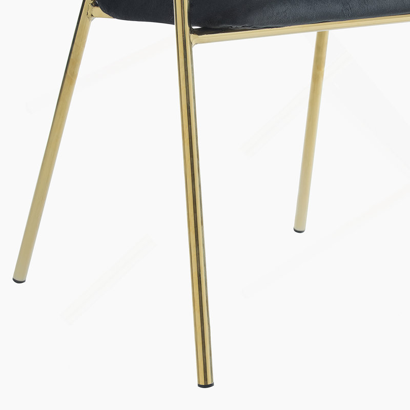 Chaise rembourrée Modern, Noir