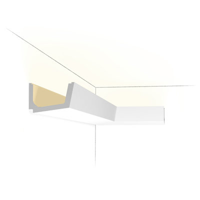 4-3/8 in x 3 in x 78-3/4 in Primed White Plain Polyurethane Crown Moulding