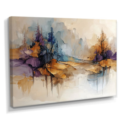 Ol marii, horizon flou de l'illusion dorée I - forêt, art mural