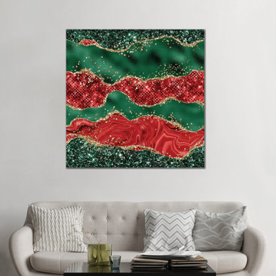 «Christmas Glitter Agate Texture VI», reproduction d'art sur toile tendue