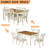 7-piece Solid Wood Farmhouse Dining Table Set With 6 Chairs