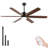 Ceiling Fan With Led Light, Remote Control, Reversible Motor, 5 Color Temperatures, Solid Wood Blades-1845050685-1845050681