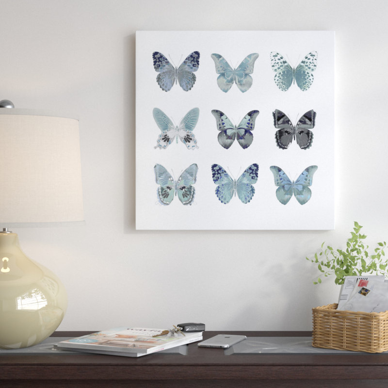 «Butterfly Study in Blue II», reproduction d'art sur toile, H 48 po x l 48 po x P 1,5 po
