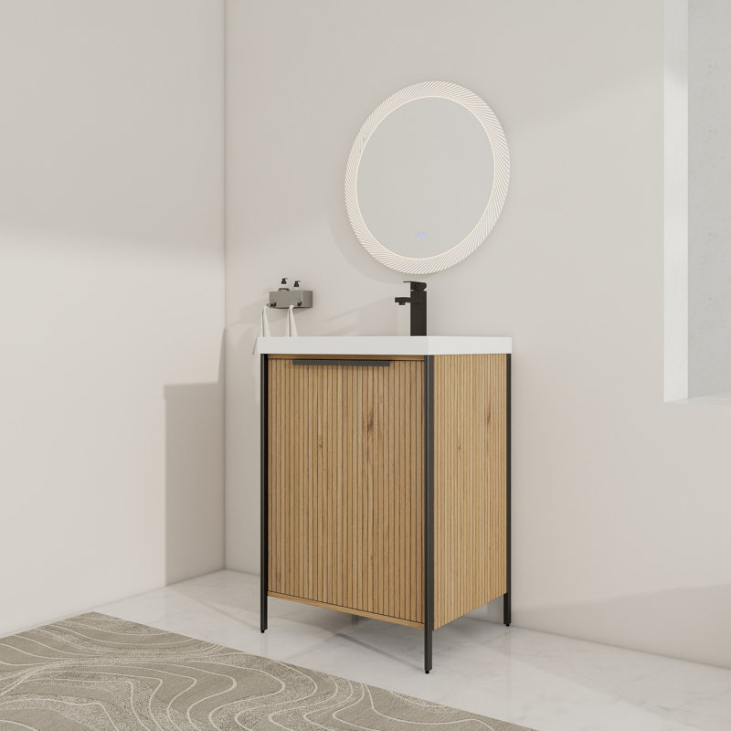 Meuble-lavabo simple 24 po avec plateau en résine