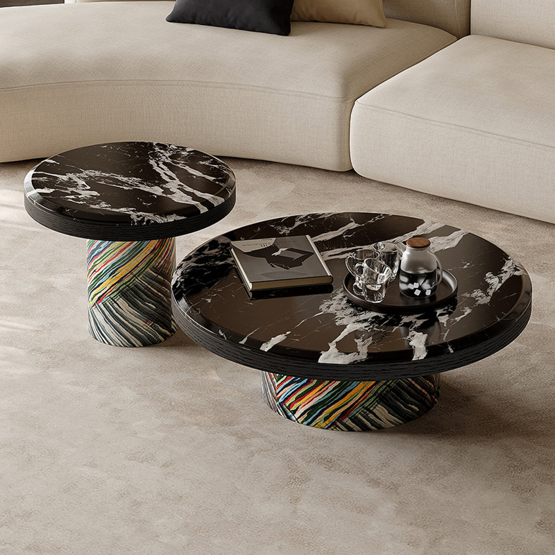 Marble Coffee Table, Black