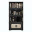 Armoire de rangement pliante, 4 niveaux, bacs de rangement pliables avec porte magnétique, armoire de rangement en plastique avec roues-657836433