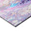 Tapis abstrait bleu / mauve tissé à la machine-60320773