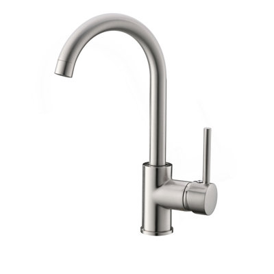 Kitchen Faucet Single Handle Stainless Steel,Commercial Single Hole Kitchen Sink Faucet,Modern One Hole Bar Sink Faucet