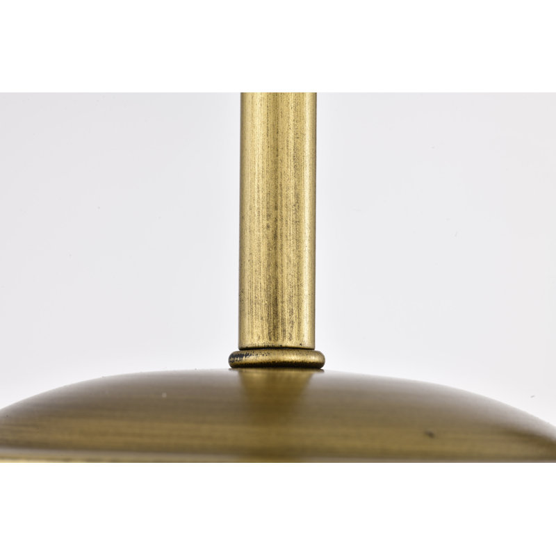 Luminaire suspendu sphère 1 lumière Whit, H 51,6 po x l 13 po x P 13 po, Laiton naturel