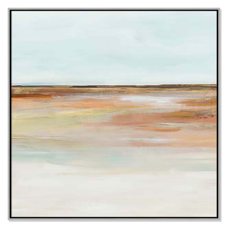 «Coastal Glades I Print» par Ian C, H 41,5 po x l 41,5 po x P 2 po, Encadrement argenté
