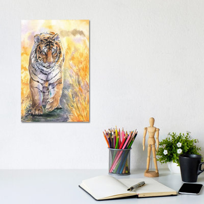 Tiger 1 Piece Wrapped Canvas Painting