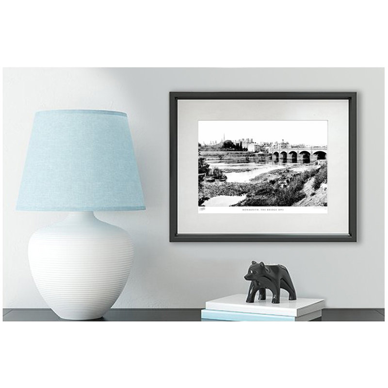 Monmouth, The Bridge 1893 - Single Picture Frame Print, 60cm H x 80cm W x 2.3cm D