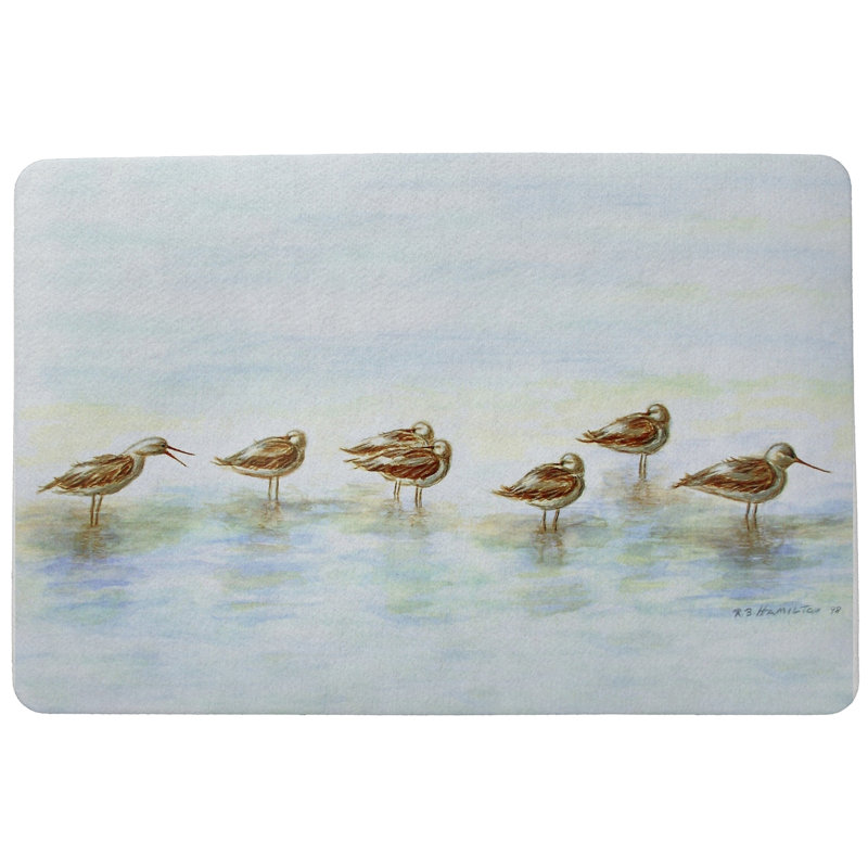 Tapis d'intérieur / extérieur antidérapant Coastal Avocets, Rectangle 1 pi 6 po x 2 pi 2 po