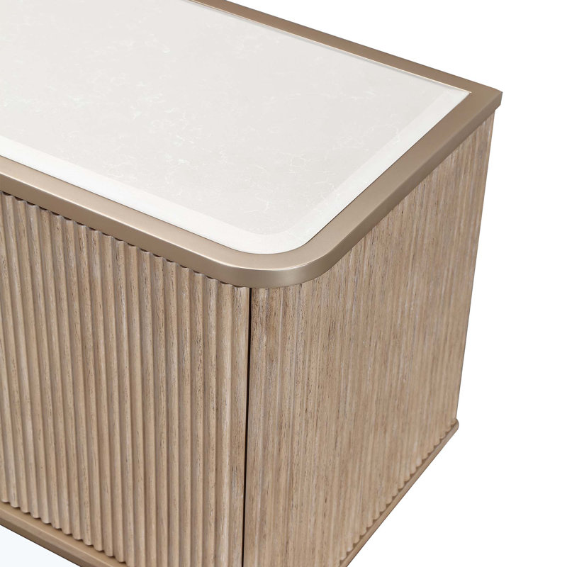 West Kensington Media Cabinet, Medium Yellow Wood