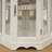 Lighted Glass Display Curio Cabinet With Tempered Glass Doors And Shelves, Crown Corner Cabinet For Showcasing Collectibles In Living And Bedrooms-775987591