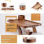 Plateau porte-gobelet pour canapé, table de bout en bois d'acacia 3 en 1 avec support pour téléphone pivotant à 360 ° sur l'accoudoir
