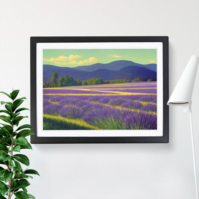 Excellent Lavender Flower Field - Single Picture Frame Painting