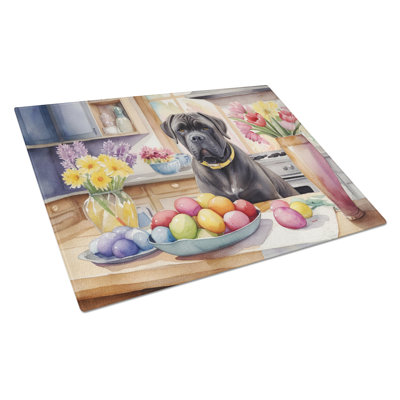 Decorating Easter Cane Corso Glass Cutting Board
