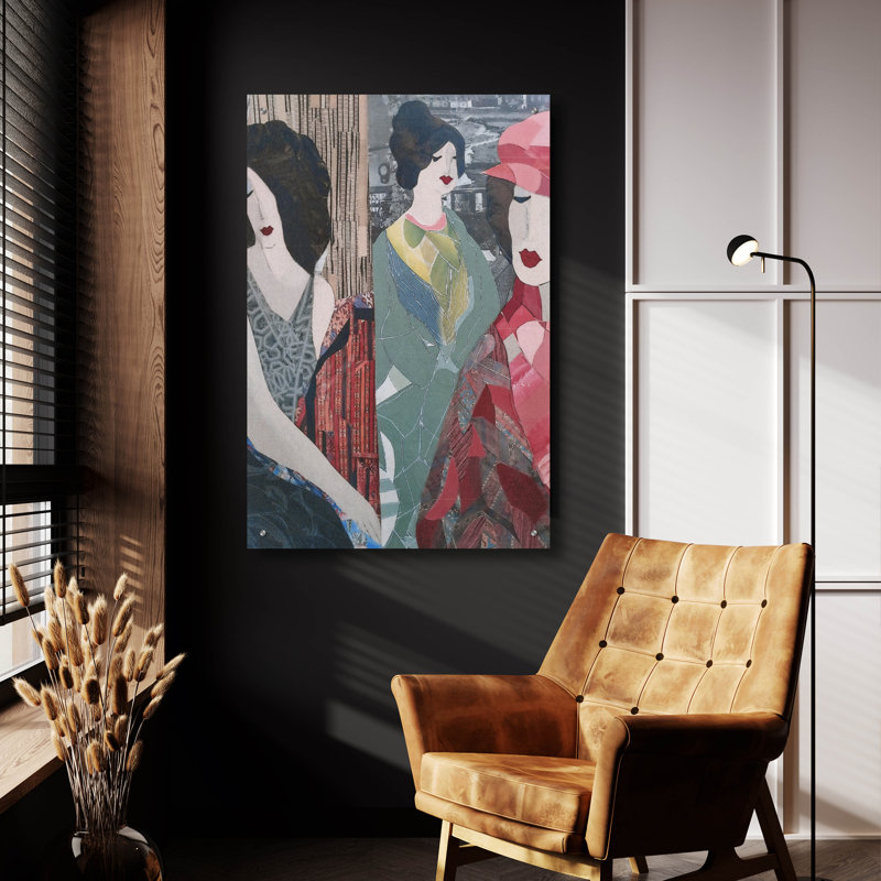  Art mural en verre «Mansion Ranch» par Coco Good, H 36 po x l 24 po x P 0,2 po