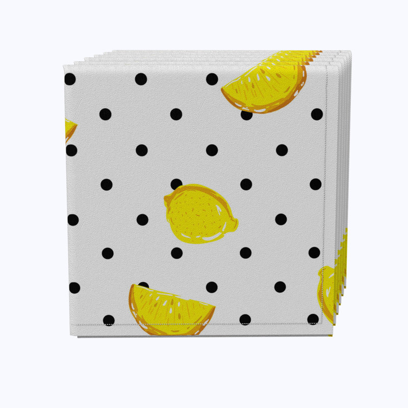 100% Cotton Polka Dots Square Napkin