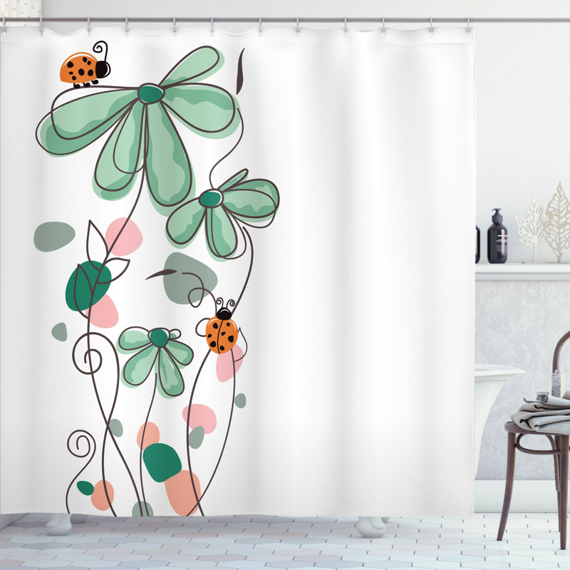 Ensemble de rideau de douche Kids, 69"H x 75"W, Vert jade