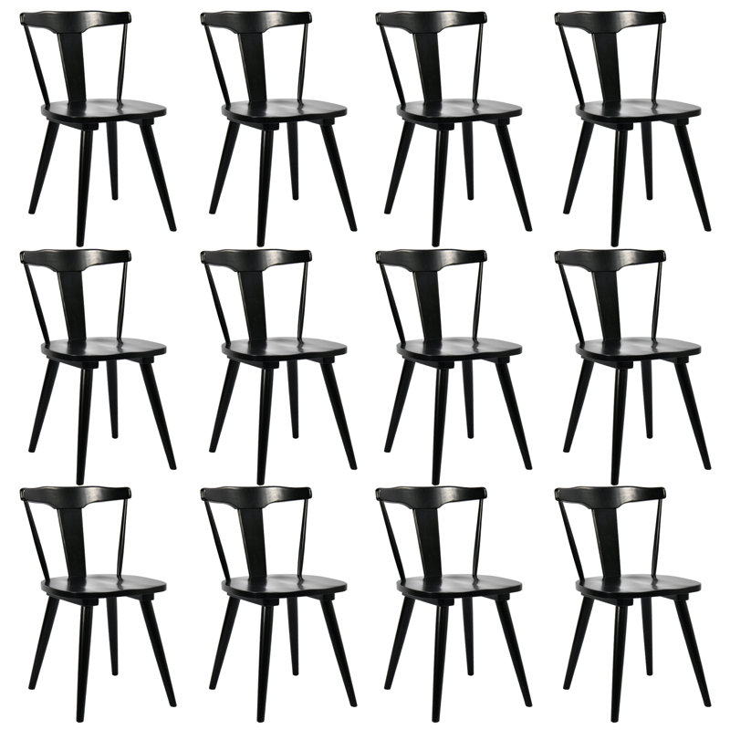 Maybelin Modern Solid Wood Dining Chair , 12