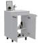 Meuble-lavabo de 24 po Khari, armoire de plancher, porte double, deux tablettes - blanc