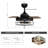 Caselli 36'' Retractable Blades Ceiling Fan with Light Kit and Remote Control