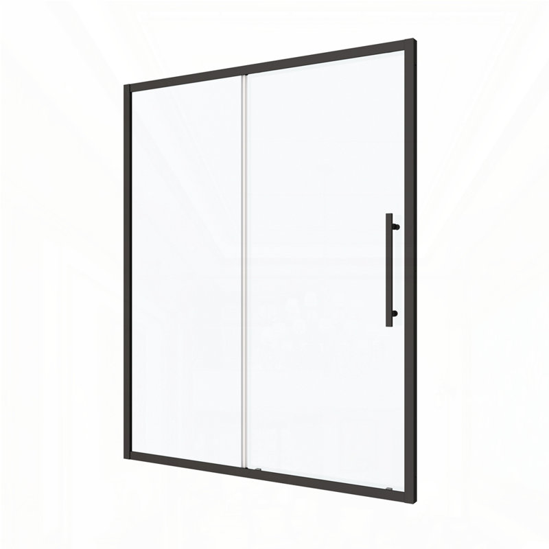 50"-54"W x 72"H sliding shower door, Matte Black