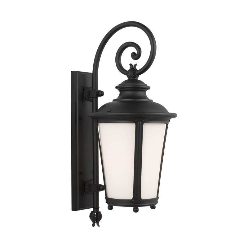 Grande lanterne murale d'extérieur à une lumière Cape May de Génération Lighting , H 26,25 po x l 11 po x P 11 po, Non, Noir