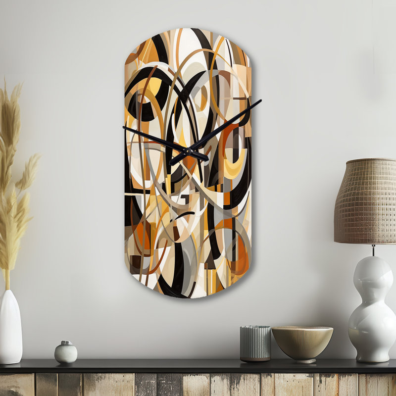 Horloge murale Mid Century, Grand