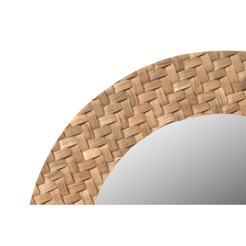 Geron Reclaimed Teak Circular Mirror Frame