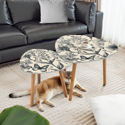 Ensemble de 2 tables basses gigognes Triangle
