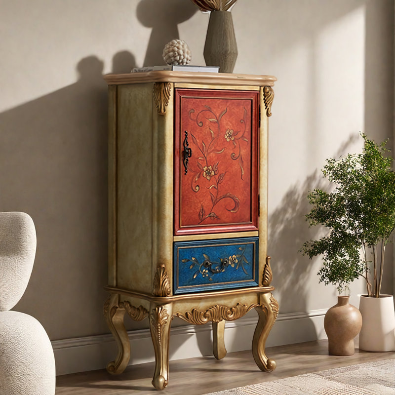 Classic Hand-Painted Birch Solid Wood Accent Chest