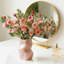 3 pièces de camélias artificiels, 15,74 po de camélias roses, fleurs simulées pour la décoration de centre de table, de mariage, de maison et de bureau-5716982