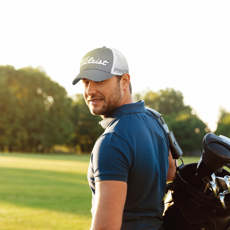  Tour Performance Medium Mesh Standard Curve Bill Snapback Golf Cap