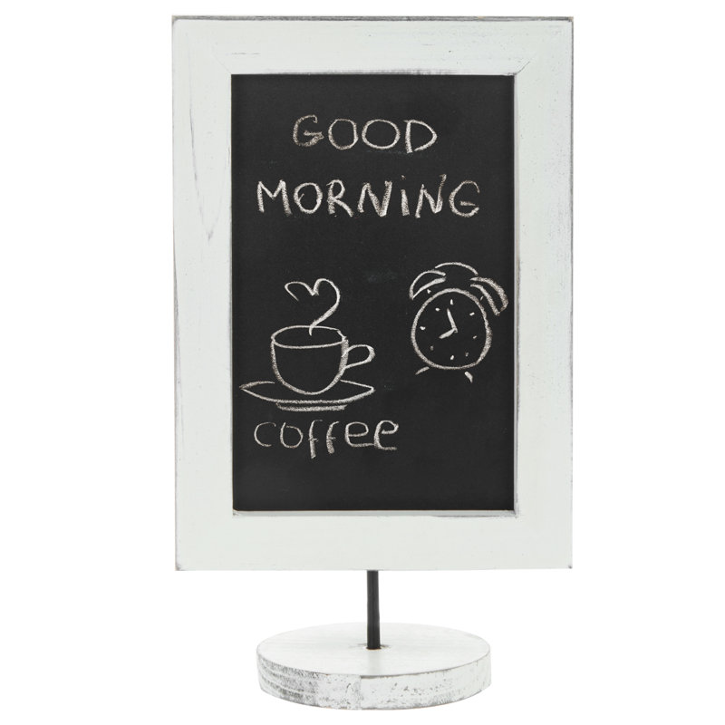 Tabletop Vintage Wood Sign Chalkboard , White