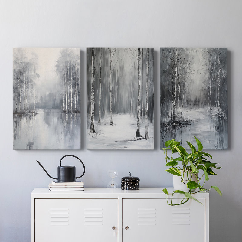 Lanscape Study Series XI - Ensemble de toiles tendues avec châssis Premium - Prêt à être accroché